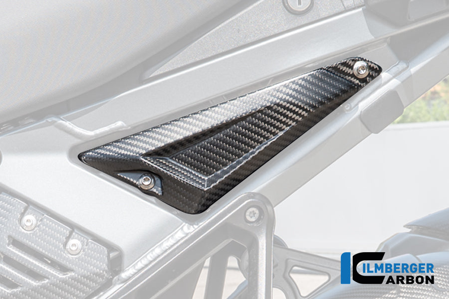 Frame driehoek-cover links achterste deel mat carbon BMW R1300GS Adventure Triple Black (2024+)