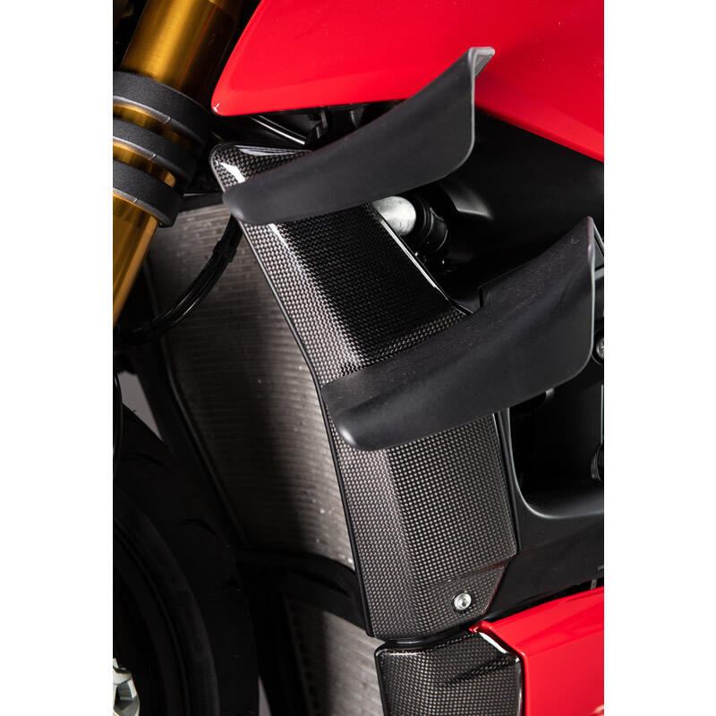 Lightech carbon bovenste radiator cover (glanzend) Ducati Streetfighter V4 (2020+)