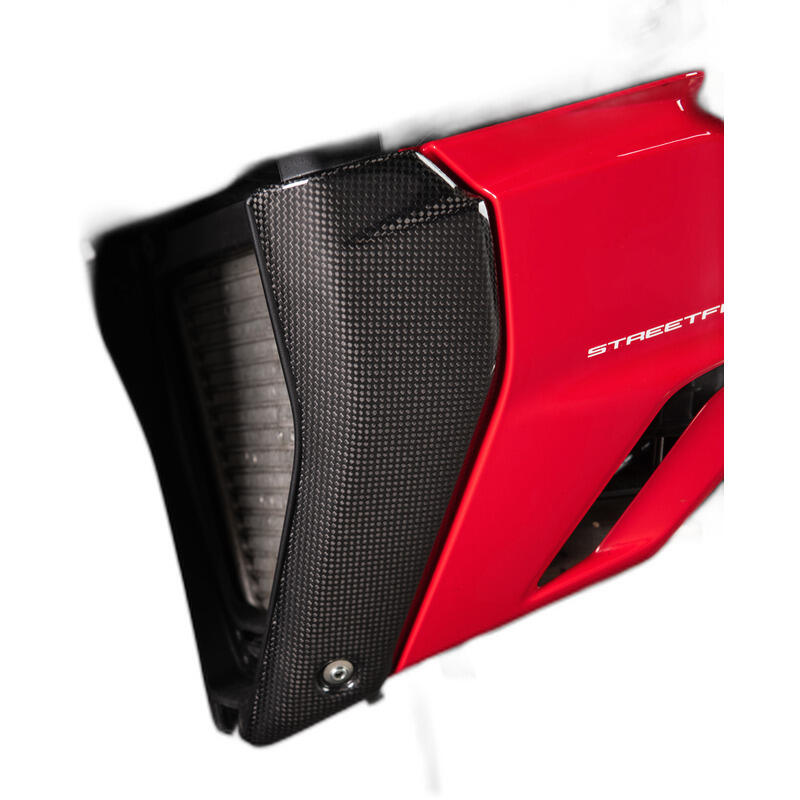 Lightech carbon onderste radiator cover (glanzend) Ducati Streetfighter V4 (2020+)