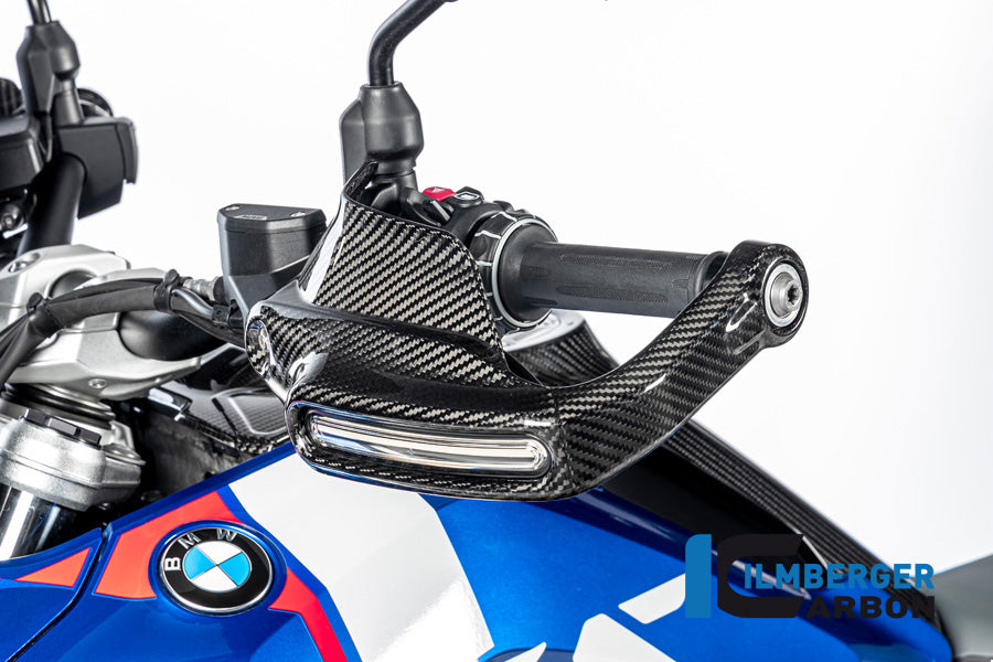 Handkap handbeschermer Hoog met Knipperlicht links glanzend carbon BMW R1300GS Adventure Trophy 2024+