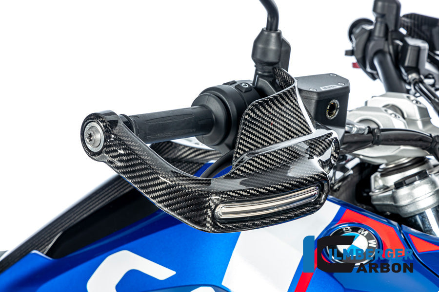 Handkap handbeschermer Hoog met Knipperlicht rechts glanzend carbon BMW R1300GS Adventure Trophy 2024+