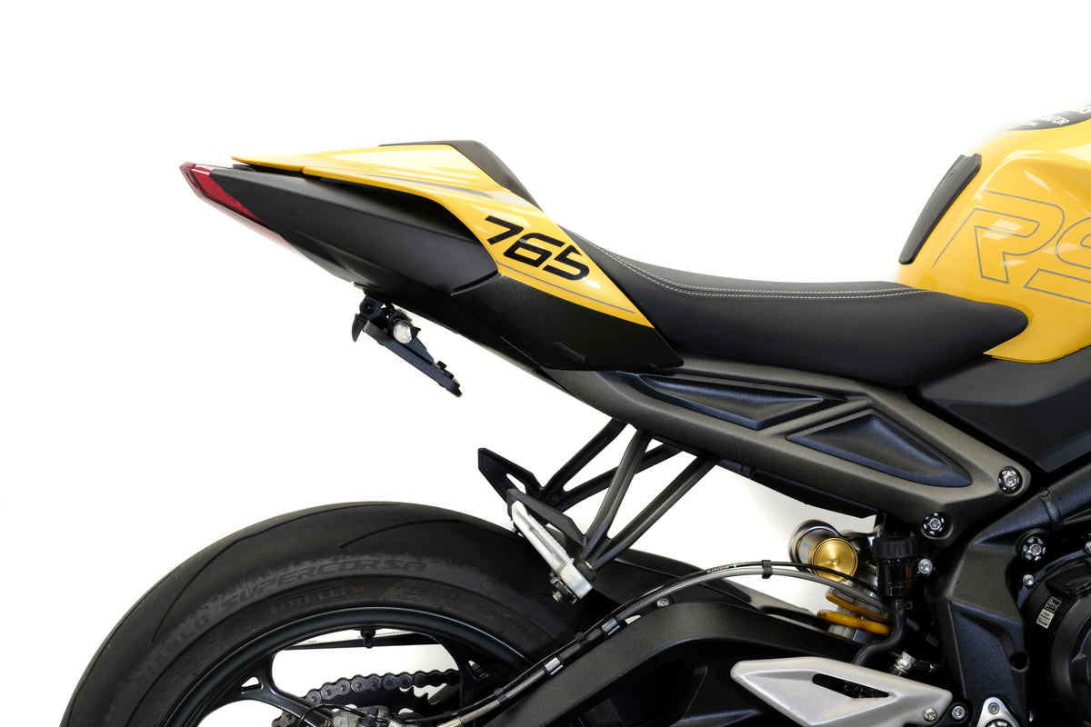 Verstelbare kentekenplaathouder incl. knipperlichten Evotech - Triumph Street Triple 765 RX (2026)