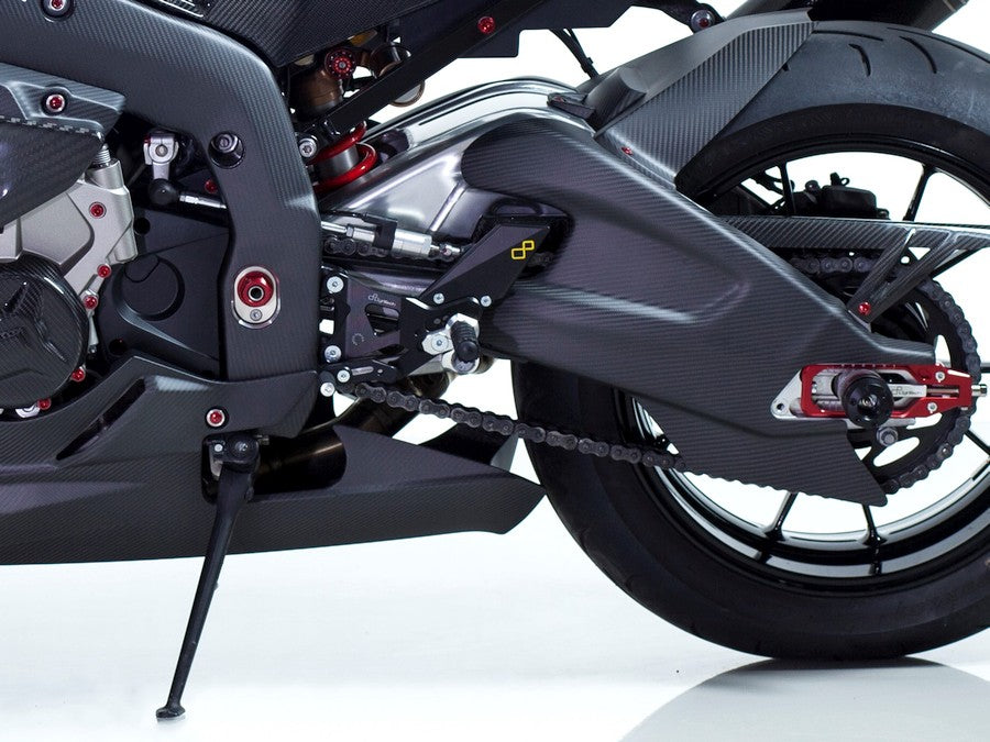 Verstelbare remschakelset met vaste voetsteunen en standaard schakelpatroon BMW S1000RR HP4 2009-2014