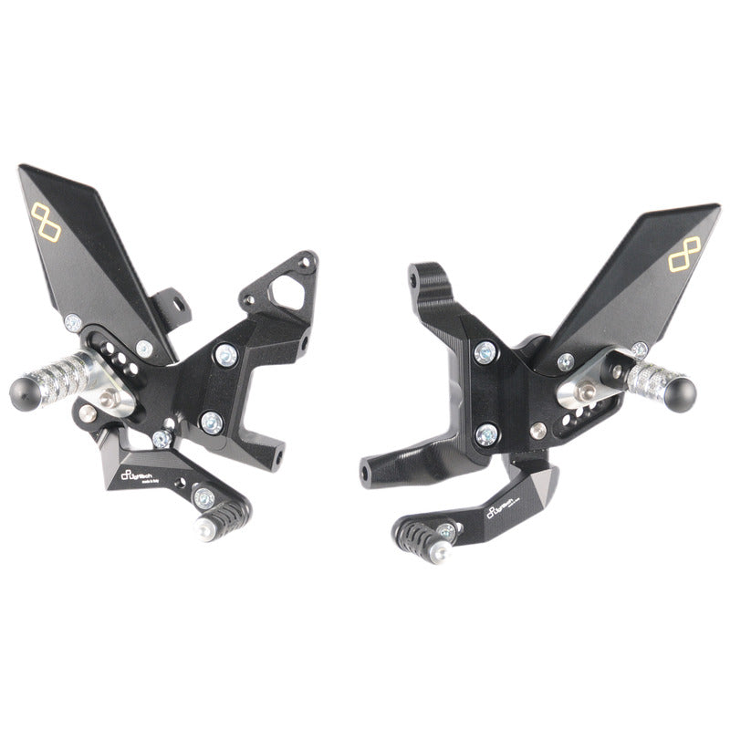 Verstelbare remschakelset met vaste voetsteunen en omgekeerd schakelpatroon (GP shifting) Ducati Panigale 959 2016-2020