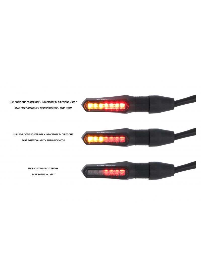 Knipperlicht-achterlicht-remlicht kit 'Task' CNC Racing BMW R12 G/S (2025+)