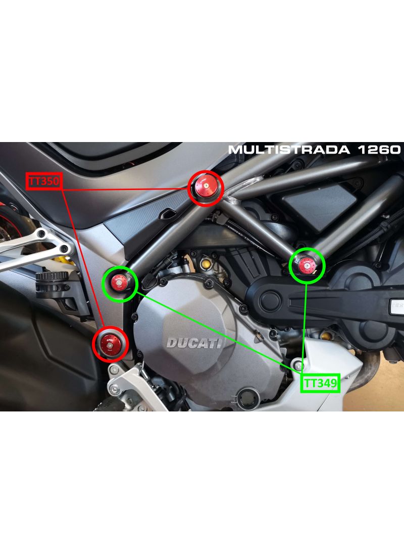 Framecap kit voor grote framegaten Ducati Multistrada Enduro 1260 (2019+)
