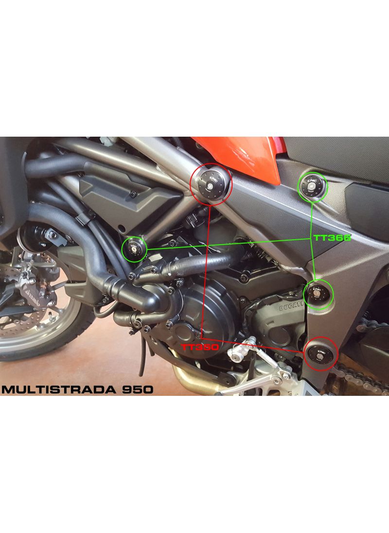 Framecap kit voor kleine framegaten Ducati Multistrada V2 S (2022+)