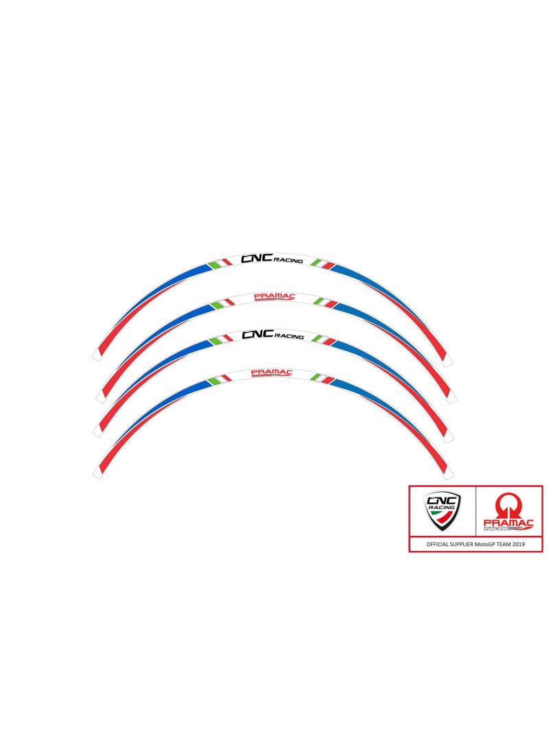 Rimstripe velgsticker set - 17 inch velgen - Pramac Limited Edition Ducati Multistrada 1200 (2015-2017)
