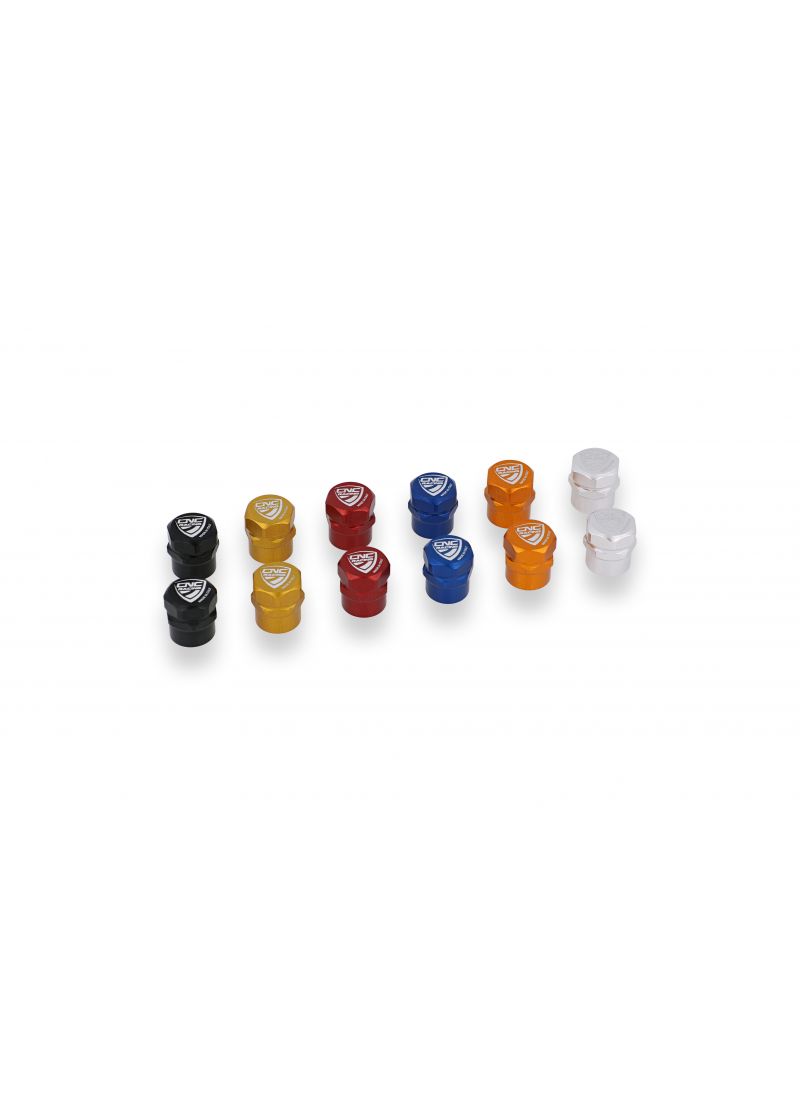CNC Racing tire valve cap set (2 pcs) Triumph Bonneville T120 Black (2016+)