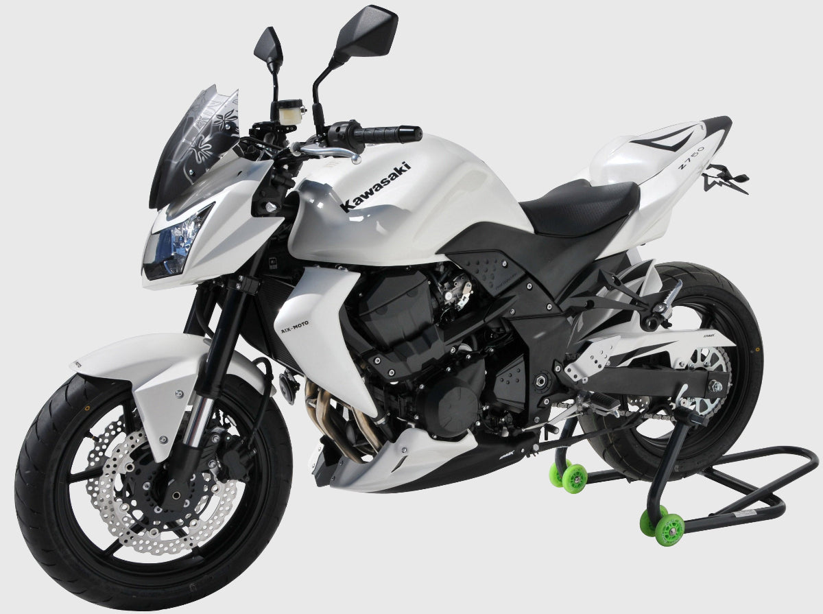 Ermax achterspatbord (hugger) Kawasaki Z750 2007-2013 Pearl Stardust White (25Y) & Metallic Spark Black - Outlet