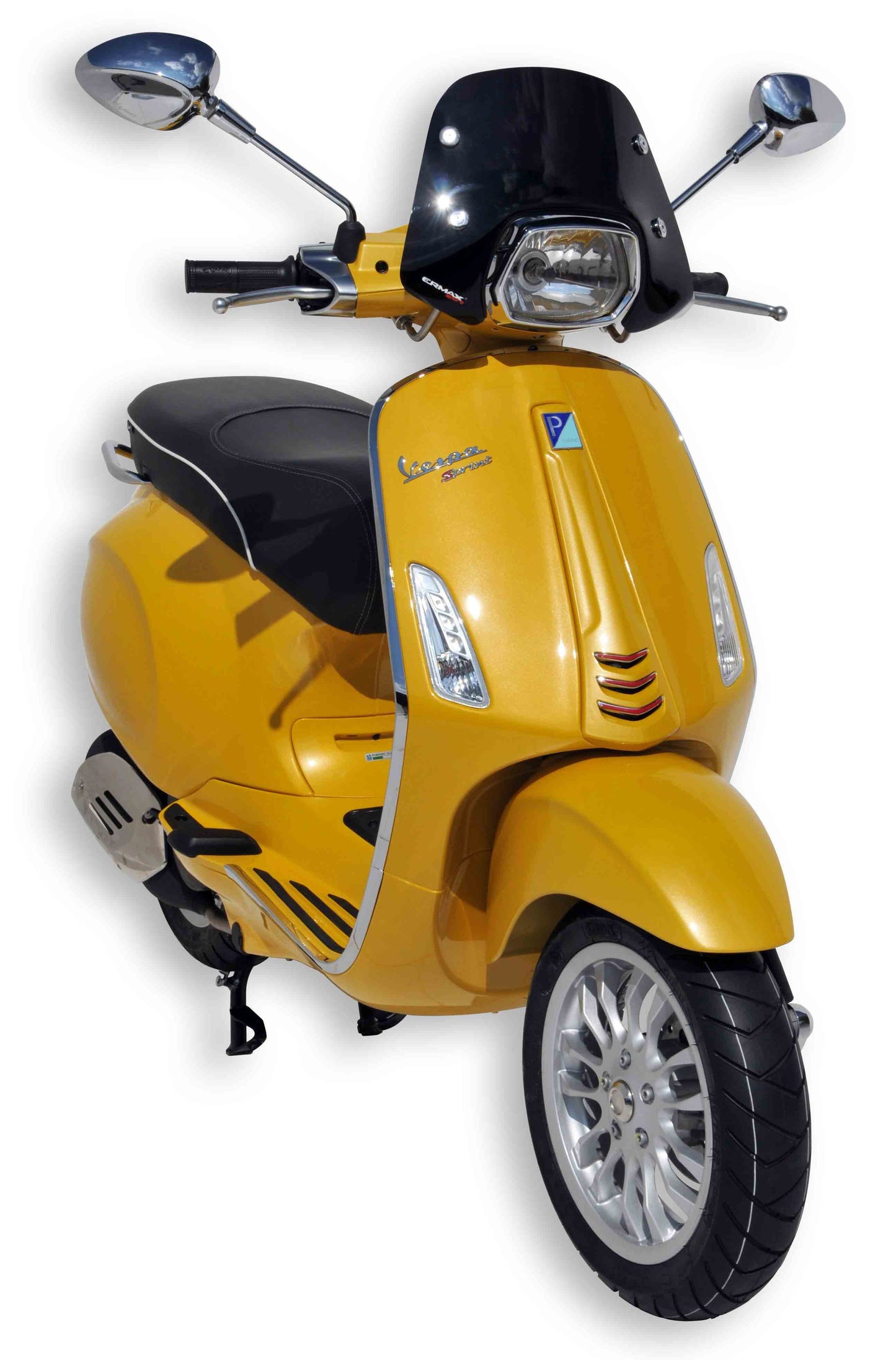 Short Windshield (30 cm) Dark Smoke for Vespa Sprint 50 / Sprint 125 / Sprint 150