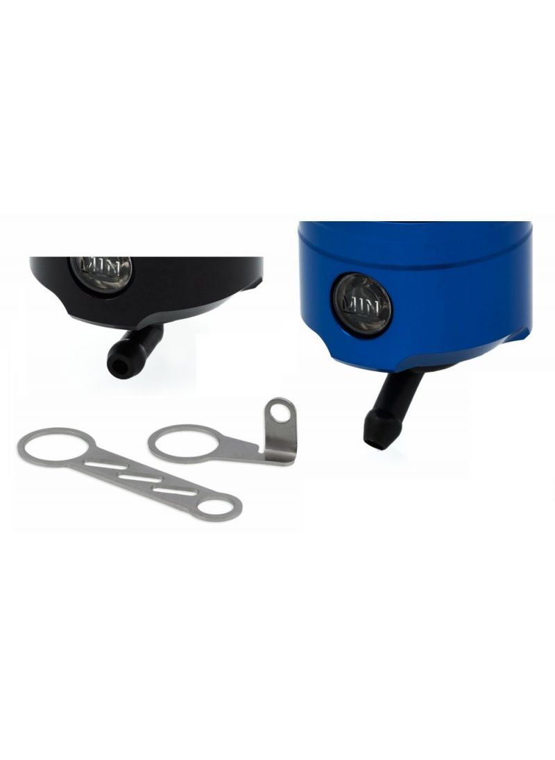 CNC Racing brake fluid reservoir blue - side outlet