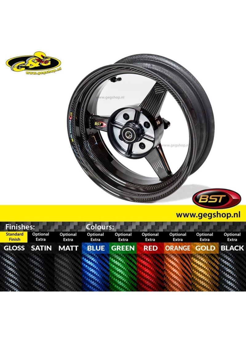 BST Carbon Front/Achtervelg Tripple Tek 3,5 x 12" Honda Grom 125 (2020-2024)