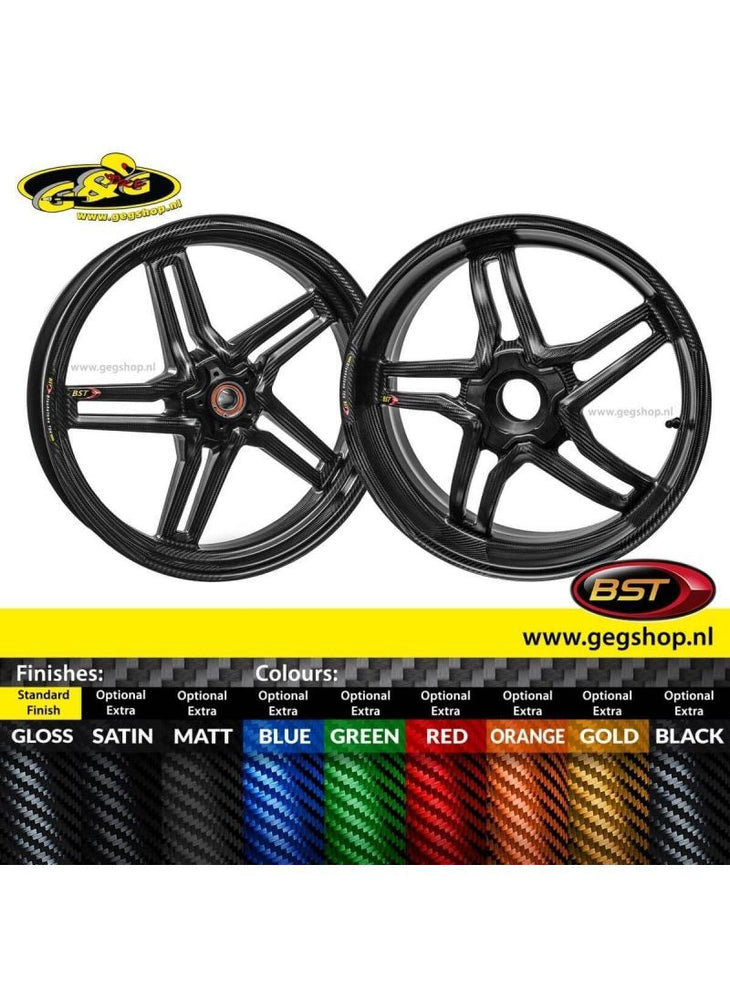 
                  
                    BST Carbon Rear Rim Rapid Tek 6,0 x 17" Ducati 1098/ 1098 S/ 1098R 2007 t/m 2012
                  
                