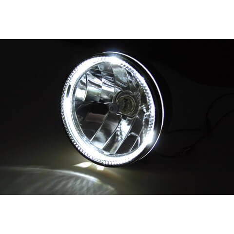 HIGHSIDER 5 3/4 inch SKYLINE headlight, LED parking light ring