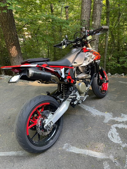 Shift-Tech titanium decat bochtensysteem (inc. OEM hitteschild montagepunten) Ducati Hypermotard 698 Mono (2024+)
