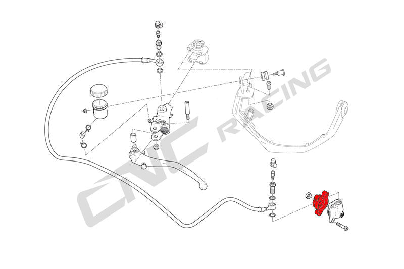 Drukzuiger koppeling bevestigingsbeugel Ducati Panigale V2S FB63 (2026)