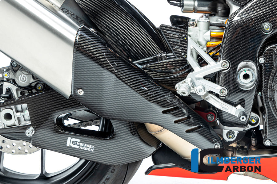 Uitlaathitteschild glanzend carbon carbon Aprilia RSV4 Factory (2021-2024)