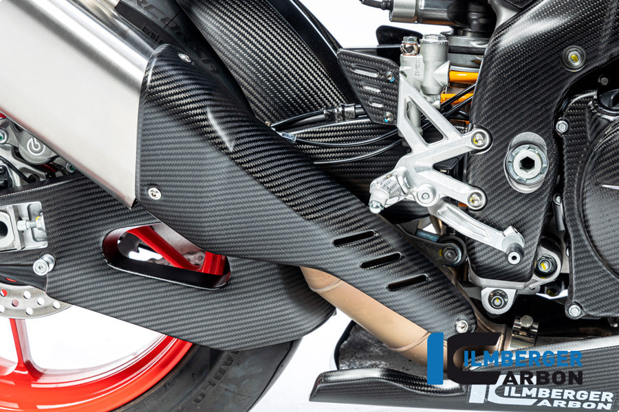 Uitlaathitteschild mat carbont carbon Aprilia RSV4 Factory (2021-2024)