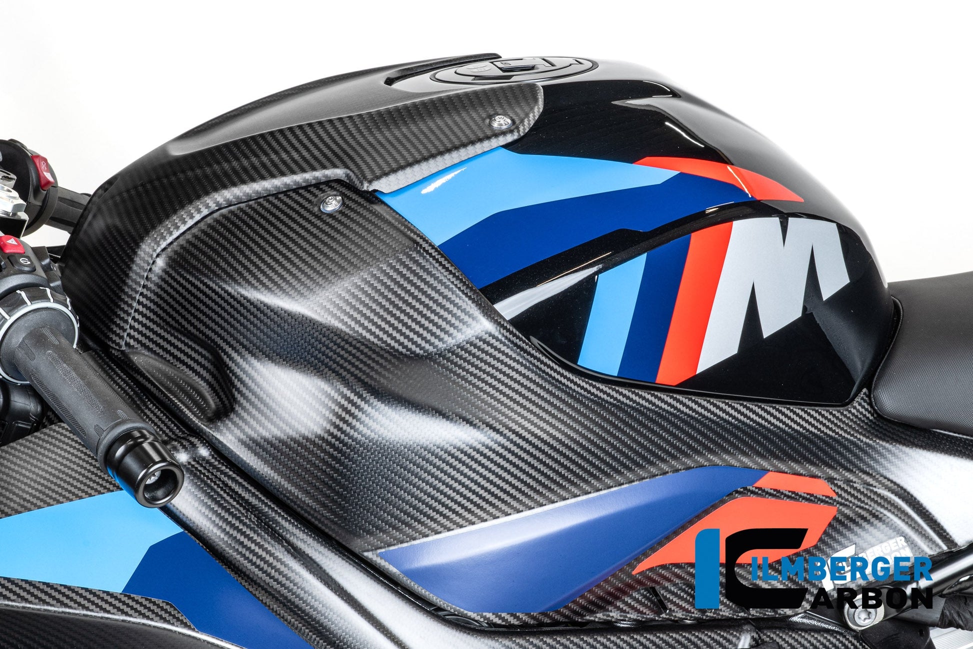 Tank zijpaneel links compleet mat carbon BMW M 1000 RR Street (2021-2022)