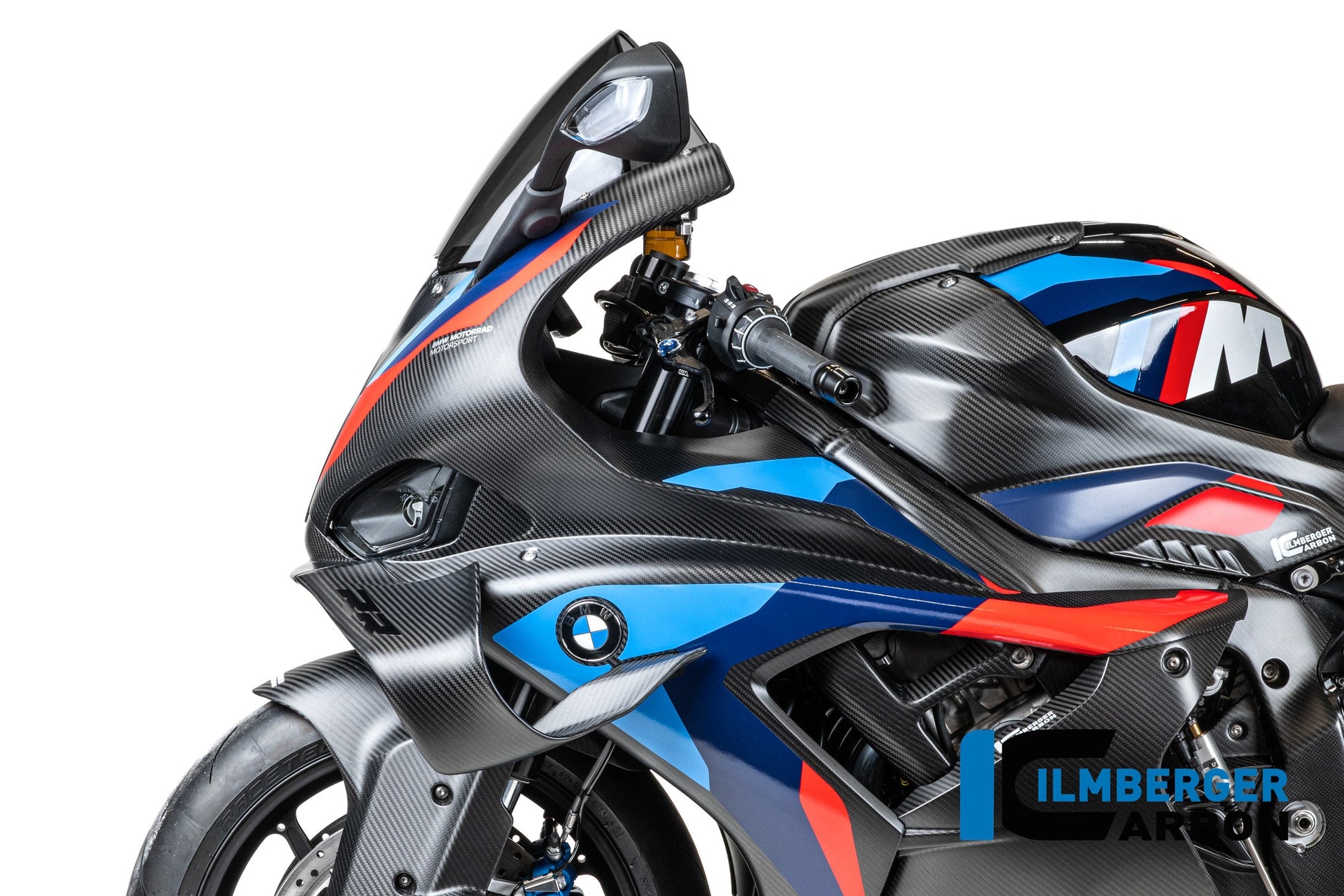Tank zijpaneel links compleet mat carbon BMW S 1000 RR (2019-2022)