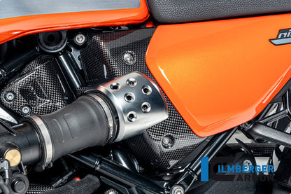 Luchtfilterkast deksel links glanzend carbon carbon BMW R12S (2025+)