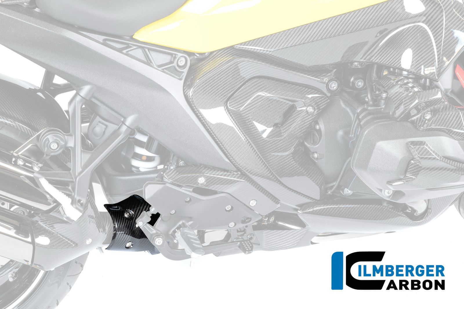Binnenste uitlaat hitteschild onder carbon hoogglans BMW R1300RS Triple Black (2025+)