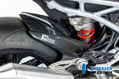 Achterspatbord (hugger) incl. kettingbeschermer glanzend carbon BMW M 1000 R (2023-2024)