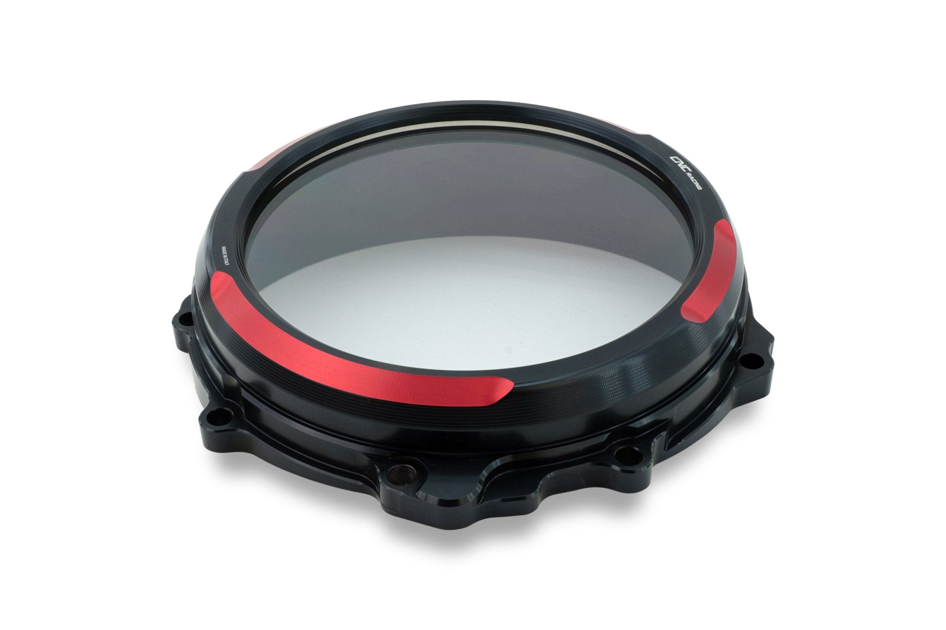 Koppelingsdeksel Bicolore Zwart-Rood Zwart-Goud MV Agusta Dragster 800 E3 (2014-2017) detailsfoto zijaanzicht zwart-rood