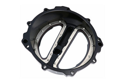 Open koppelingsdeksel met lexaan venster MV Agusta F3 675 (2012-2021) zwart achteraanzicht binnenkant met seal