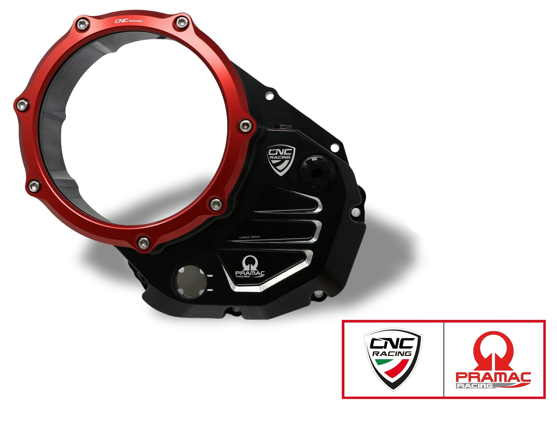 Koppelingsdeksel met open venster Pramac Racing Edition Ducati Hyperstrada 821 (2013-2015) zwart-rood