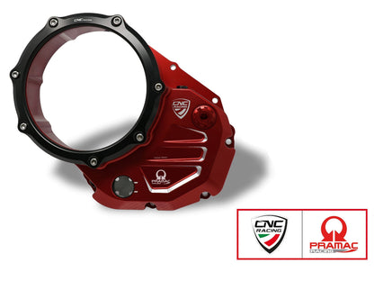 Koppelingsdeksel met open venster Pramac Racing Edition Ducati Multistrada 950 (2017-2018) rood-zwart
