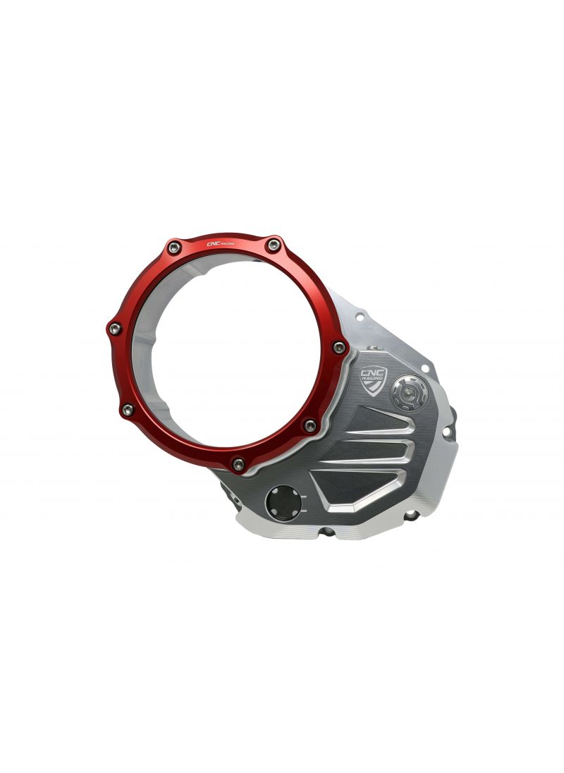 Clutch Cover Bicolore Monster 937 / DesertX - Pramac Racing Limited Edition - Silver Coloured-Red