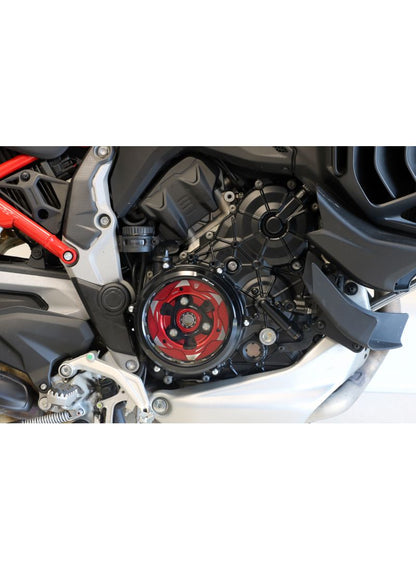 Zwart Motorblokdeksel voor open koppelingsdeksel ombouw - Ducati Diavel V4 RS (2025+)