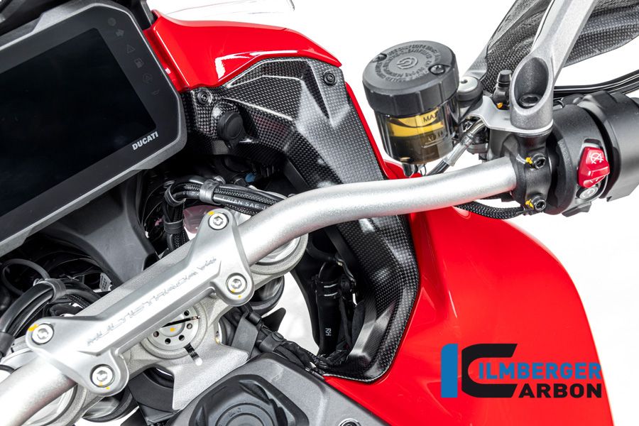 Cubra cerca de los instrumentos del lado derecho Matt Carbon Multistrada V4 2021+ Ducati Multistrada V4S Grand Tour (2024+)