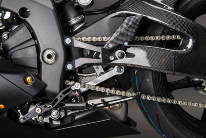 Lightech carbon achterbrug beschermers (2 st.) (glanzend) Yamaha R6 (2017+)