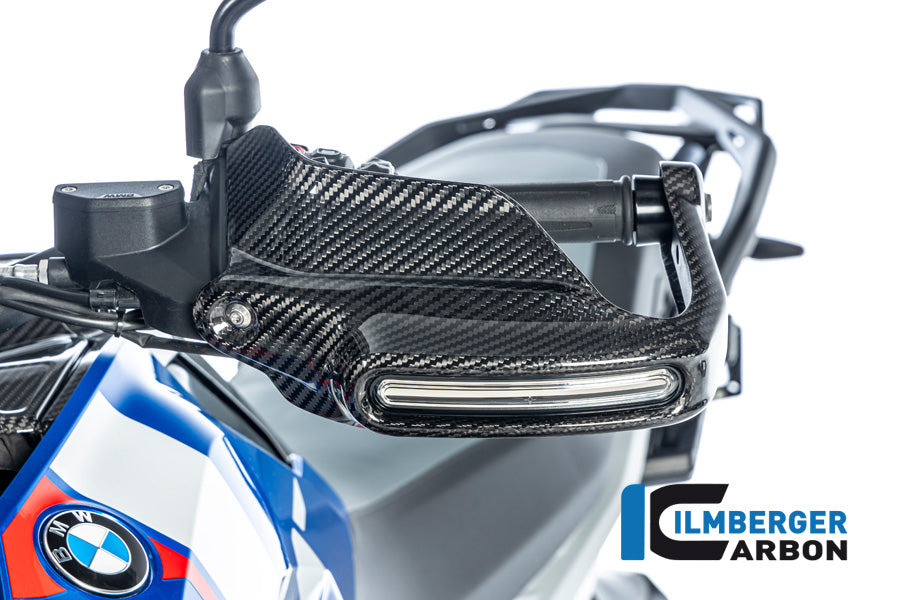Handkap handbeschermer Hoog met Knipperlicht links glanzend carbon BMW R1300GS Trophy 2023+