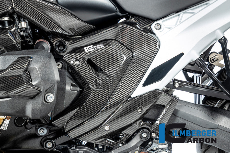 Driehoekige Frame cover links glanzend carbon BMW R1300GS TE 2023+