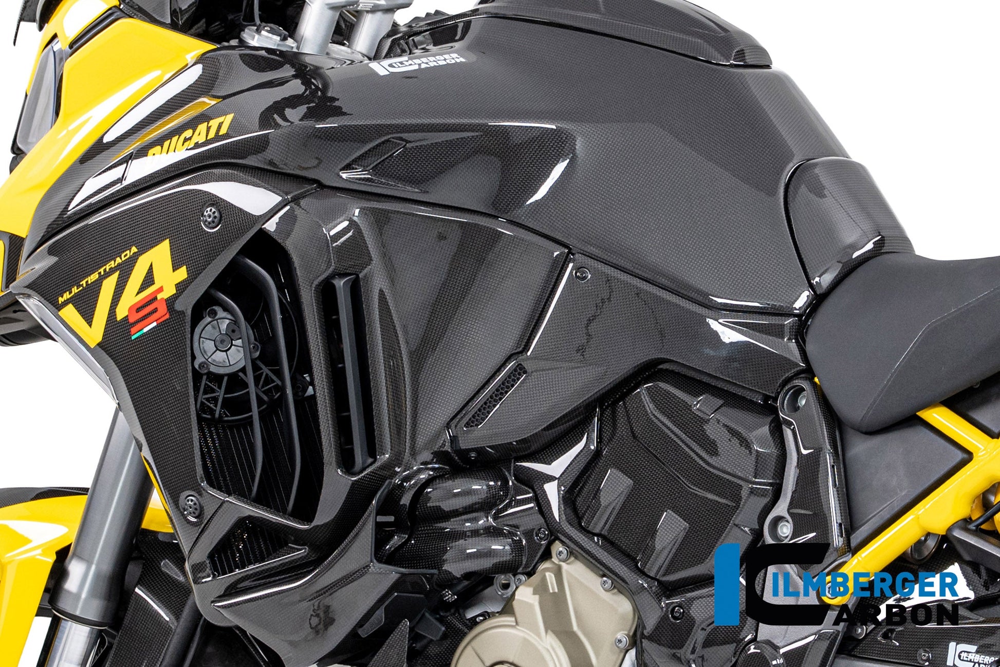 Linker tankpaneel glanzend carbon Ducati Multistrada V4 Pikes Peak (2025+)