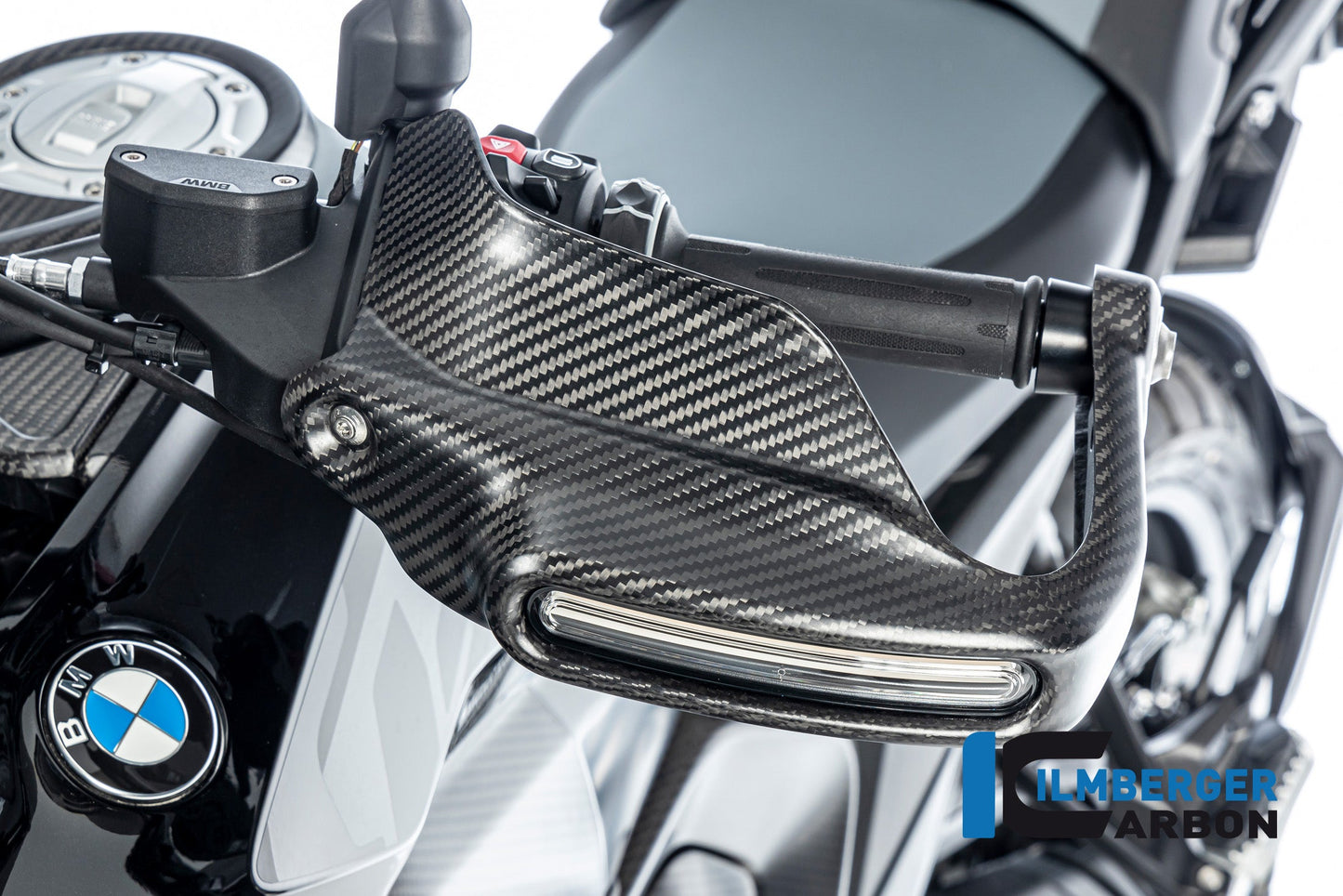 Handkap handbeschermer Hoog met Knipperlicht links mat carbon BMW R1300GS Option 719 Tramuntana 2023+