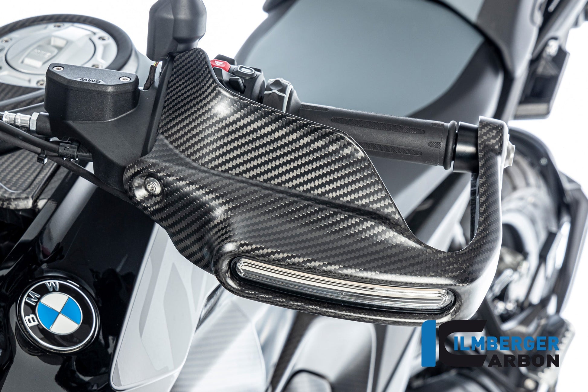 Handkap handbeschermer Hoog met Knipperlicht links mat carbon BMW R1300GS Adventure 2024+
