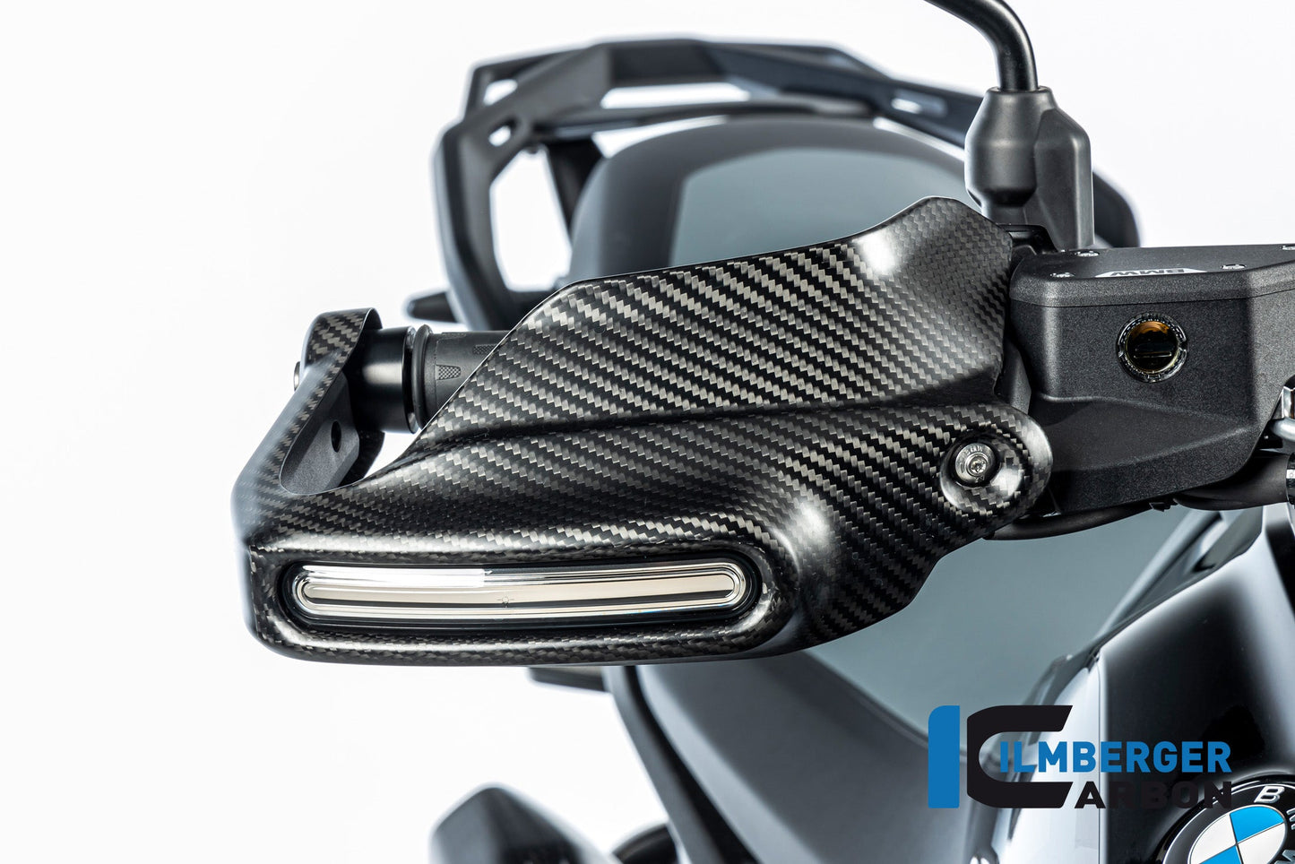 Handkap handbeschermer Hoog met Knipperlicht rechts mat carbon BMW R1300GS Adventure 2024+