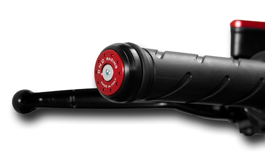 Stuurgewichtset 'SuperLight' Yamaha Tracer 900 ABS (2015-2021) voorbeeldfoto gemonteerd in rood