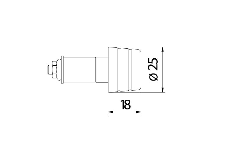 Stuurgewichtset 'Mini' CNC Racing Ducati 996 (1998-2001) afmetingen