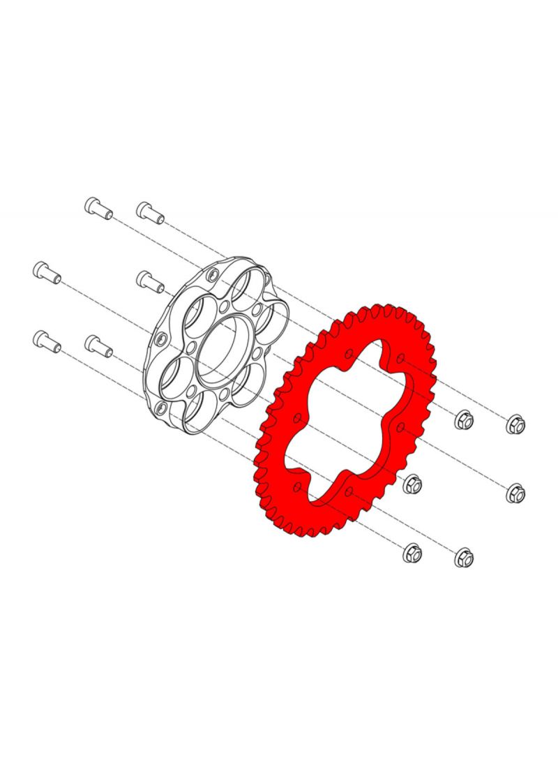 Sprocket Z42 P520 6 holes Ducati