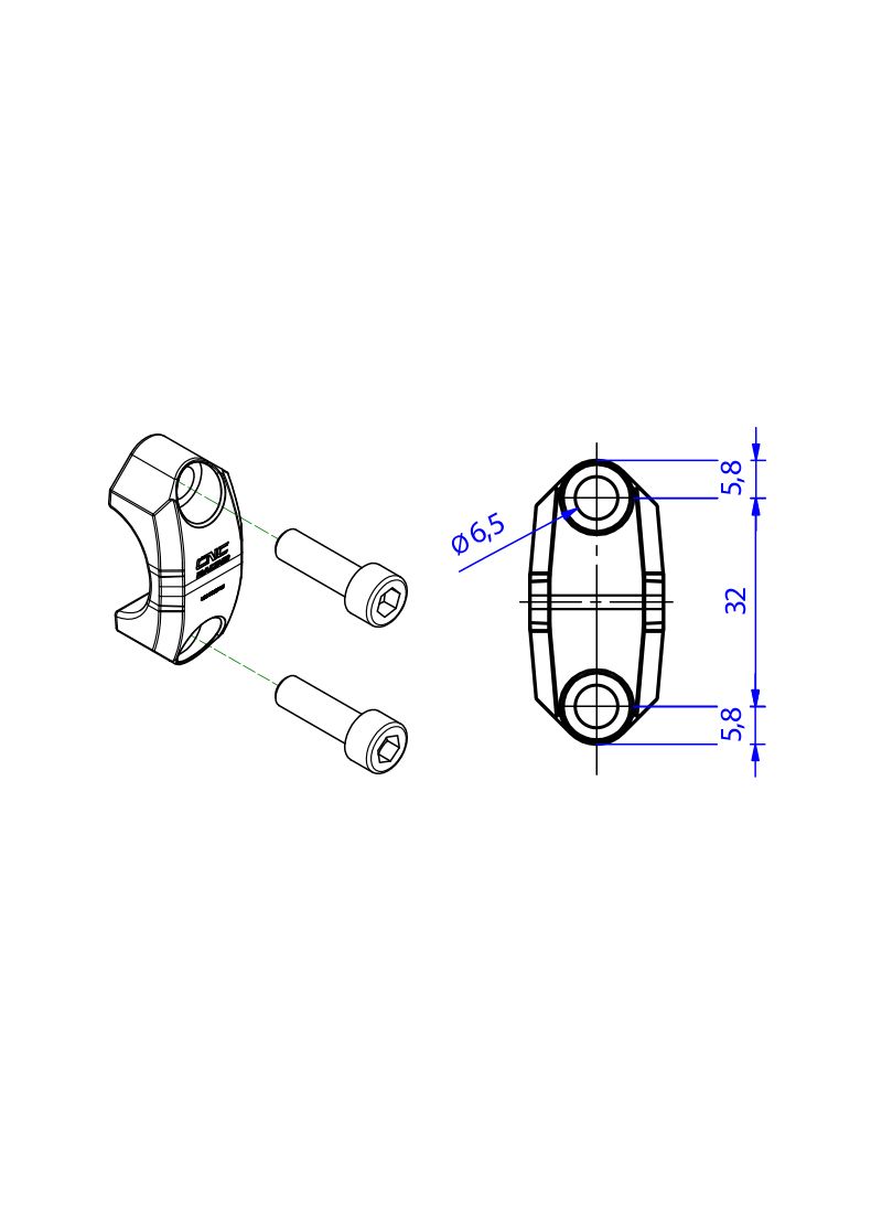 Brembo bracket without mirror adapter