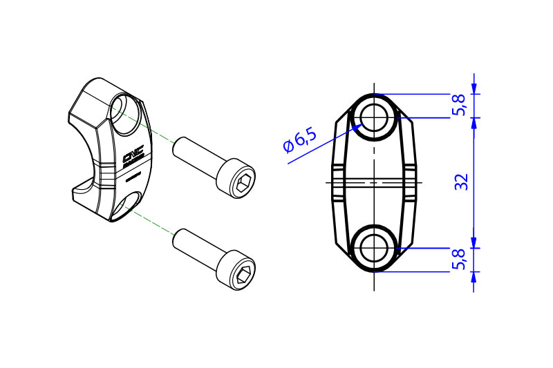 Brembo steun zonder spiegel schroefdraad Cagiva Raptor 650 (2001-2007)
