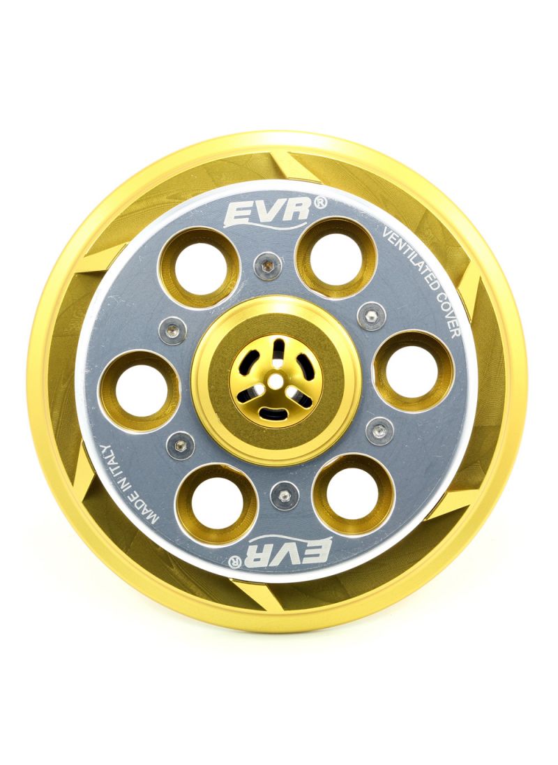 EVR vented pressure plate for clutch - gold coloured base / silver coloured top plate