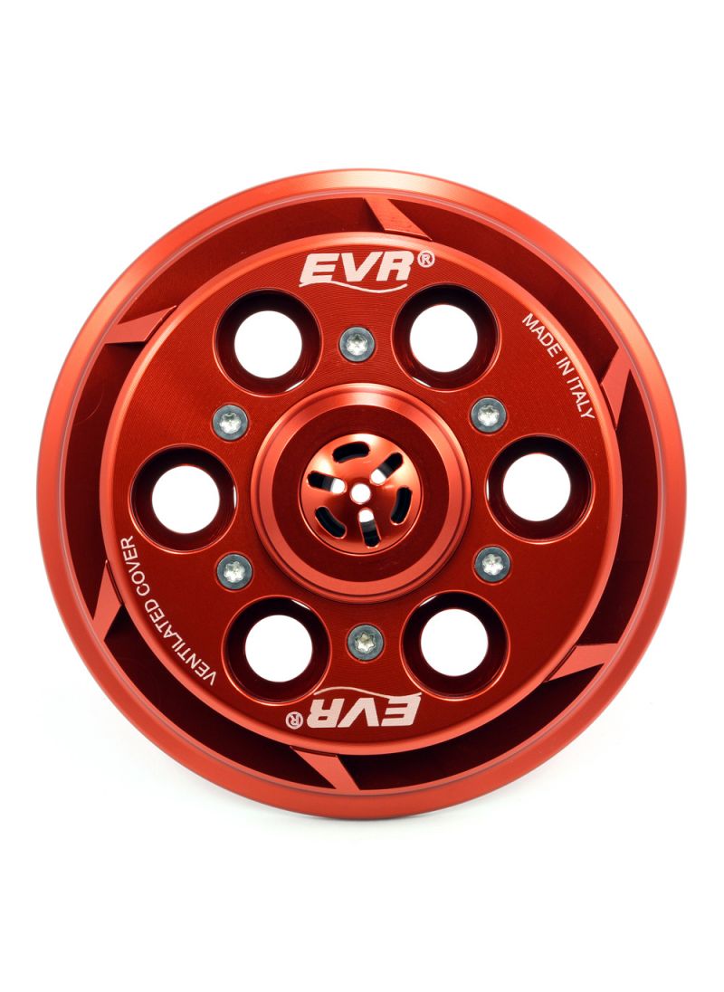 EVR vented pressure plate for clutch - red base / red top plate