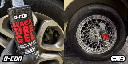 D -Con Dark Black Tire Gel 500ml - Black profundo con brillo a largo plazo - 500ml
